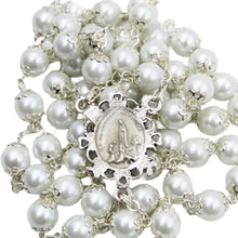 Load image into Gallery viewer, Our Lady of Fatima Made in Portugal Elegant White Pearl Rosary