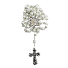 Load image into Gallery viewer, Our Lady of Fatima Made in Portugal Elegant White Pearl Rosary