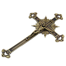 Load image into Gallery viewer, 13.5" Metallic Gold Made in Portugal Wall Crucifix