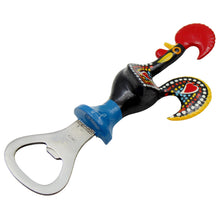 Load image into Gallery viewer, Traditional Hand-Painted Portuguese Good Luck Rooster Bar Set with Corkscrew, Bottle Opener & Stopper