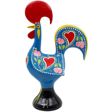 Load image into Gallery viewer, Traditional Hand-Painted Portuguese Good Luck Rooster Metal Figurine, 10"