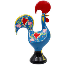 Load image into Gallery viewer, Traditional Hand-Painted Portuguese Good Luck Rooster Metal Figurine, 10"