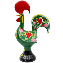 Load image into Gallery viewer, Traditional Hand-Painted Portuguese Good Luck Rooster Metal Figurine, 10"