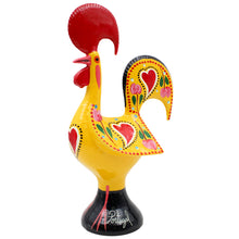Load image into Gallery viewer, Traditional Hand-Painted Portuguese Good Luck Rooster Metal Figurine, 10"
