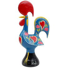 Load image into Gallery viewer, Traditional Hand-Painted Portuguese Good Luck Rooster Metal Figurine, 11.25"