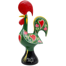 Load image into Gallery viewer, Traditional Hand-Painted Portuguese Good Luck Rooster Metal Figurine, 11.25"