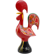 Load image into Gallery viewer, Traditional Hand-Painted Portuguese Good Luck Rooster Metal Figurine, 11.25"