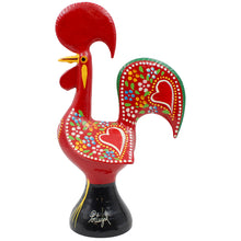 Load image into Gallery viewer, Traditional Hand-Painted Portuguese Good Luck Rooster Metal Figurine, 11.25"