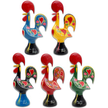 Load image into Gallery viewer, Traditional Hand-Painted Portuguese Good Luck Rooster Metal Figurine, 11.25"