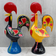 Load image into Gallery viewer, Traditional Hand-Painted Portuguese Good Luck Rooster Metal Figurine, 11.25"