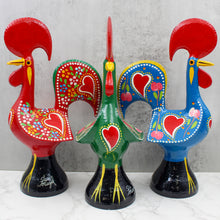 Load image into Gallery viewer, Traditional Hand-Painted Portuguese Good Luck Rooster Metal Figurine, 11.25"