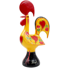 Load image into Gallery viewer, Traditional Hand-Painted Portuguese Good Luck Rooster Metal Figurine, 11.25"