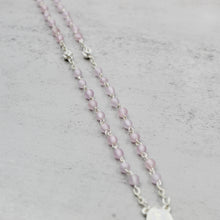 Load image into Gallery viewer, Our Lady of Fatima Rosary with Light Pink Beads and Case