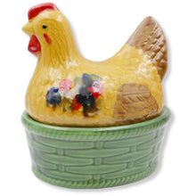 Load image into Gallery viewer, Hand-Painted Ceramic Hen Covered Dish – Decorative Chicken Design, Made in Portugal