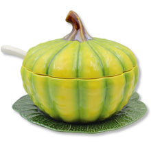 Load image into Gallery viewer, Hand-Painted Large Pumpkin Tureen with Ladle - Made in Portugal
