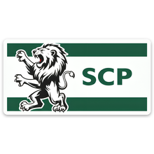 Load image into Gallery viewer, Sporting CP Lion Stickers – SCP Green & White Design, Set of 3