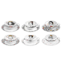 Load image into Gallery viewer, Vista Alegre Rainhas De Portugal Tea Cups and Saucers, Set of 6