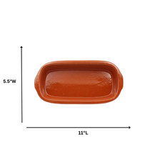 Load image into Gallery viewer, João Vale Hand-Painted Traditional Clay Terracotta Cooking Rectangular Roaster