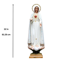 Load image into Gallery viewer, 32" Hand-Painted Immaculate Sacred Heart of Mary Religious Statue