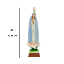 Load image into Gallery viewer, 9" Our Lady Of Fatima Weather Changing Color Religious Statue #1013H