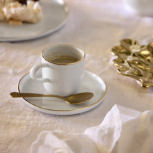 Load image into Gallery viewer, Costa Nova Resonance White Gold Espresso Saucer Set