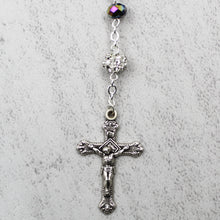 Load image into Gallery viewer, Our Lady of Fatima Rosary with Iridescent Glass Beads and Case