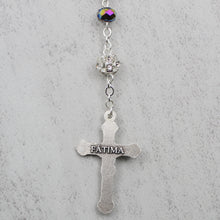 Load image into Gallery viewer, Our Lady of Fatima Rosary with Iridescent Glass Beads and Case