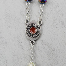 Load image into Gallery viewer, Our Lady of Fatima Rosary with Iridescent Glass Beads and Case