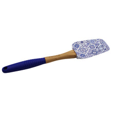 Load image into Gallery viewer, Portuguese Blue & White Azulejo Silicone Baking Spatula with Wooden Handle