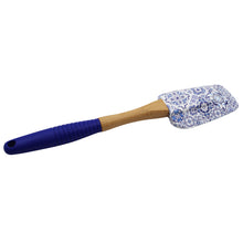 Load image into Gallery viewer, Portuguese Blue & White Azulejo Silicone Baking Spatula with Wooden Handle
