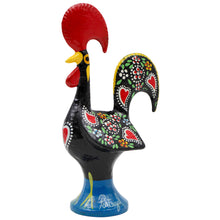 Load image into Gallery viewer, Traditional Hand-Painted Portuguese Good Luck Rooster Metal Figurine, 5.5"