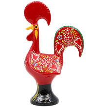 Load image into Gallery viewer, Traditional Hand-Painted Portuguese Good Luck Rooster Metal Figurine, 5.5"