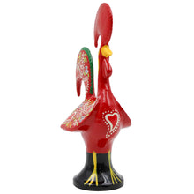 Load image into Gallery viewer, Traditional Hand-Painted Portuguese Good Luck Rooster Metal Figurine, 5.5"
