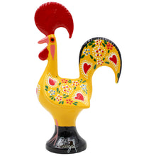 Load image into Gallery viewer, Traditional Hand-Painted Portuguese Good Luck Rooster Metal Figurine, 5.5"