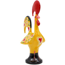 Load image into Gallery viewer, Traditional Hand-Painted Portuguese Good Luck Rooster Metal Figurine, 5.5"