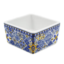 Load image into Gallery viewer, Portuguese Azulejo Style Sauce & Snack Dishes with Wooden Serving Tray