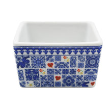 Load image into Gallery viewer, Portuguese Azulejo Style Sauce & Snack Dish with Wooden Serving Tray, Rooster