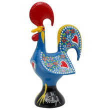 Load image into Gallery viewer, Traditional Hand-Painted Portuguese Good Luck Rooster Metal Figurine, 6"