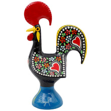 Load image into Gallery viewer, Traditional Hand-Painted Portuguese Good Luck Rooster Metal Figurine, 6"
