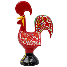 Load image into Gallery viewer, Traditional Hand-Painted Portuguese Good Luck Rooster Metal Figurine, 6"