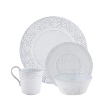 Load image into Gallery viewer, Bordallo Pinheiro Rua Nova Antique White 4 Piece Dinnerware Set