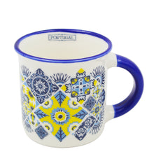 Load image into Gallery viewer, Set of Three Classic Portuguese Azulejo Ceramic Espresso Cups