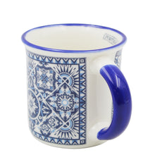 Load image into Gallery viewer, Traditional Portuguese Azulejo Blue & White Pattern Ceramic Espresso Cup