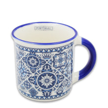 Load image into Gallery viewer, Traditional Portuguese Azulejo Blue & White Pattern Ceramic Espresso Cup