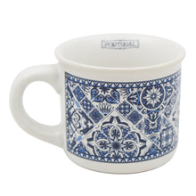 Load image into Gallery viewer, Portuguese Blue Tile Azulejo Ceramic Espresso Cup, 2.5 oz.