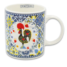 Load image into Gallery viewer, Portuguese Rooster Azulejo Ceramic Coffee Mug, 12 oz.