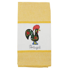 Load image into Gallery viewer, Set of 2 Portuguese Rooster Kitchen Dish Towels – 100% Cotton Decorative Towels in Yellow Design