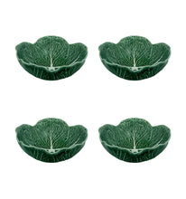 Load image into Gallery viewer, Bordallo Pinheiro Cabbage 17 oz. Cereal Bowl, Set of 4