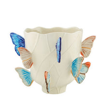 Load image into Gallery viewer, Bordallo Pinheiro Cloudy Butterflies 9" Vase