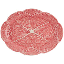 Load image into Gallery viewer, Bordallo Pinheiro Cabbage Pink Large Oval Platter